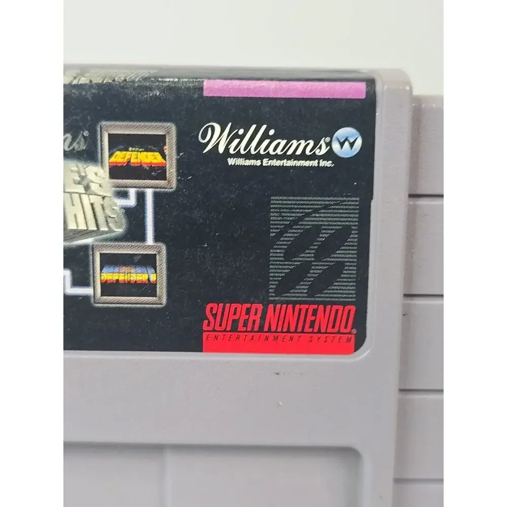 Super Nintendo SNES Game Williams Arcades Greatest Hits 1991 Tested & Works